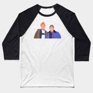 Office Michael and Dwight Straight Outta Lazy Scranton Rap Meme Fan Art Baseball T-Shirt